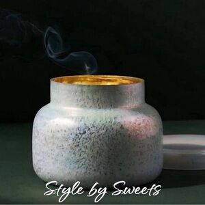 NEW Anthropologie Capri Blue Volcano Iridescent Glass Jar Candle 19 oz.